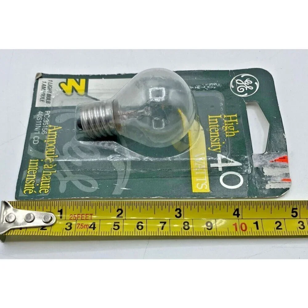 New GE Lighting High Intensity Light Bulb Clear 40 Watt 120 V 35156 Made In USA